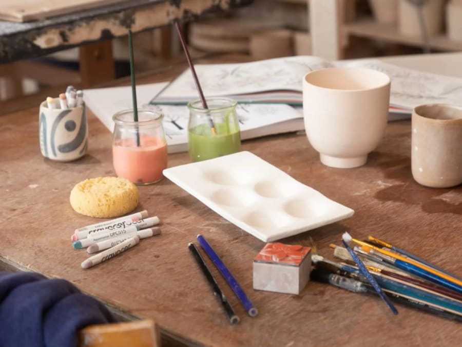 Workshop keramiekversiering onder het genot van een matcha latte in Les Lilas (93)