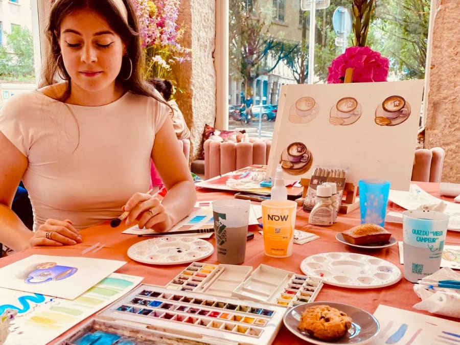 Atelier aquarelle spéciale EVG/EVJF à domicile (69)