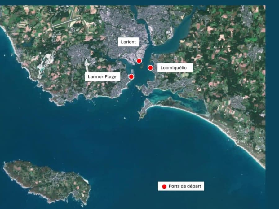 Aperitivo con spettacolo pirotecnico a bordo di un catamarano al largo delle coste di Lorient (56)