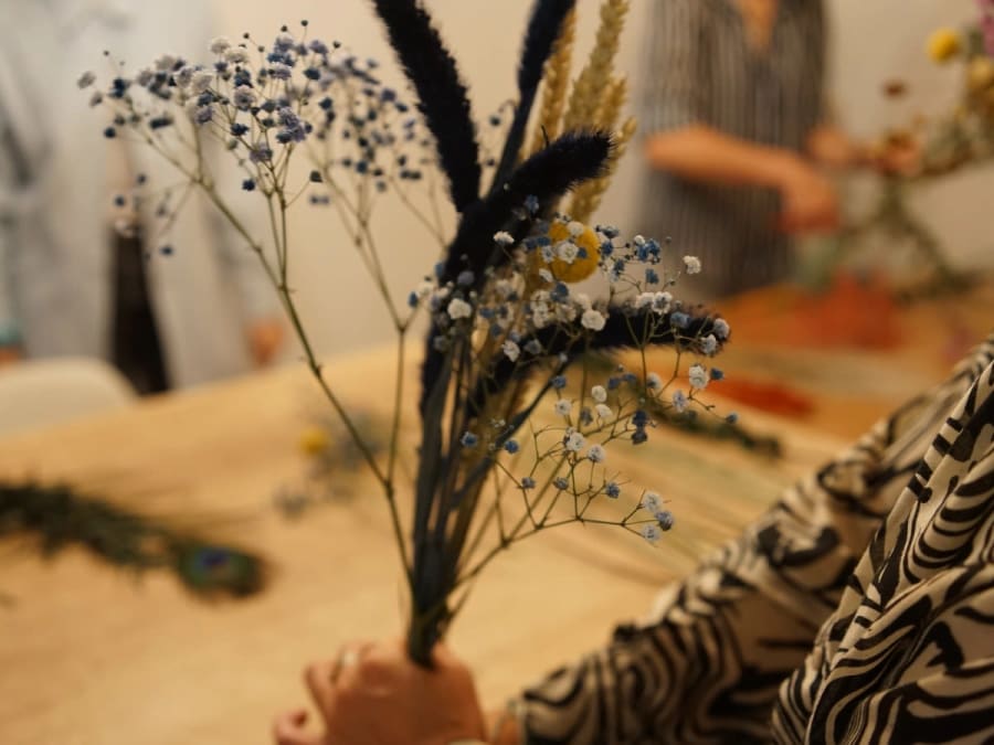 Atelier création d'un bouquet de fleurs séchées près de Nantes
