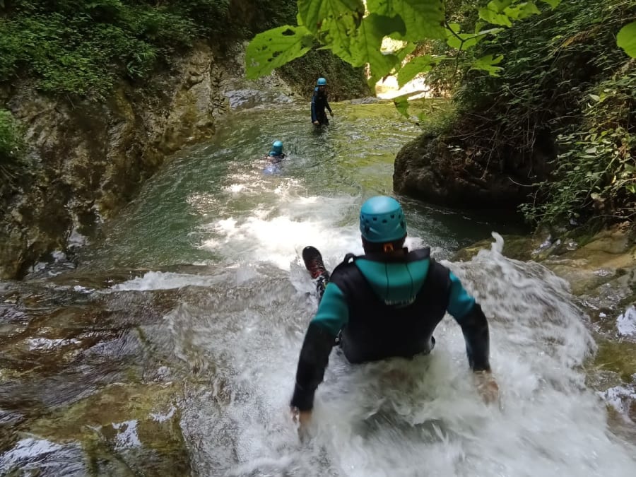 Canyoning sportif dans le Vercors (38)
