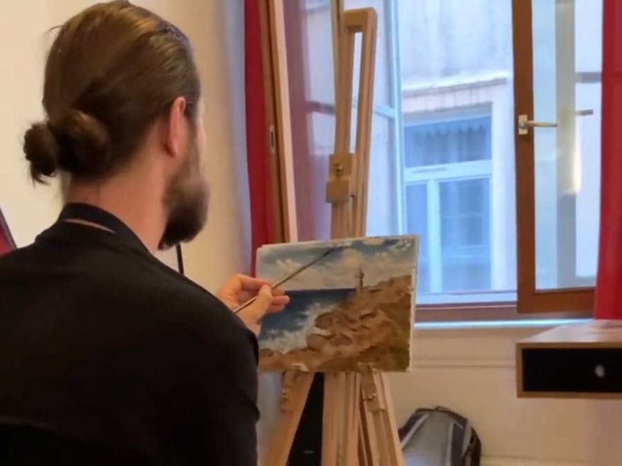 Taller de pintura en el viejo Lyon (69)
