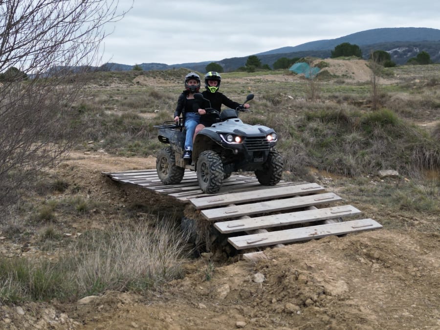 Quad biking at Grospierres near Vallon-Pont-d'Arc (07)