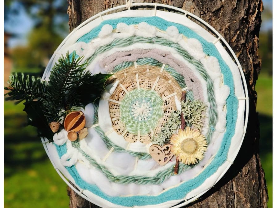 Atelier tissage mandala circulaire à Luchapt (86)