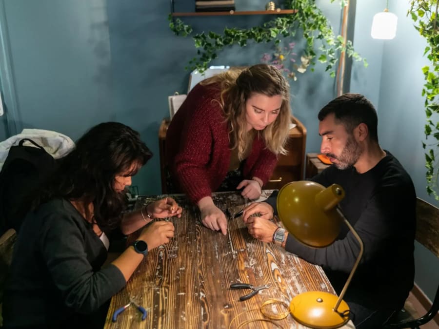 Brass or silver pins workshop in Paris 9th district