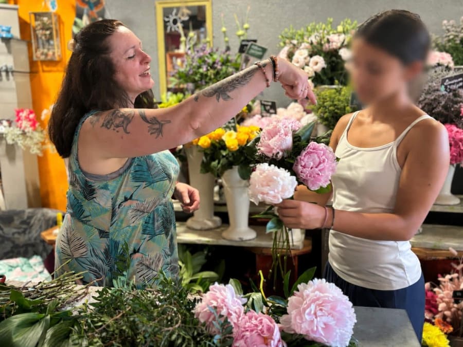 Atelier composition d'un bouquet de fleurs à Tournan-en-Brie