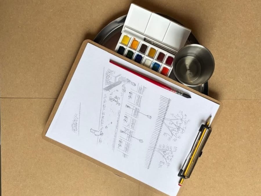Aquarelworkshop in het 18e arrondissement van Parijs