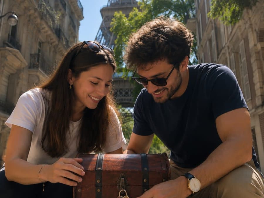 Caça ao tesouro ao longo do Sena, no 1.º arrondissement de Paris
