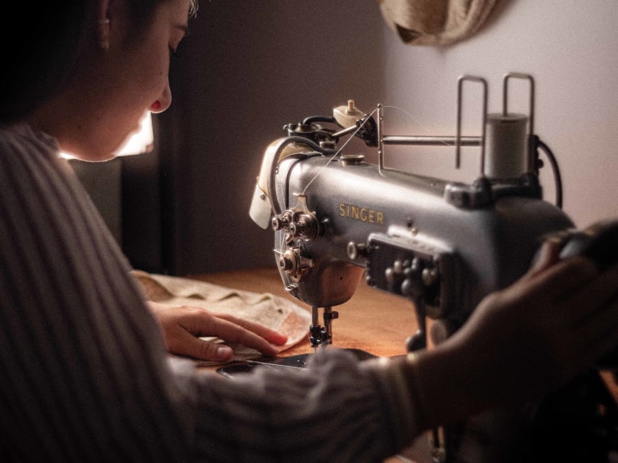 Atelier pouf en matières naturelles à Sorèze (81) 