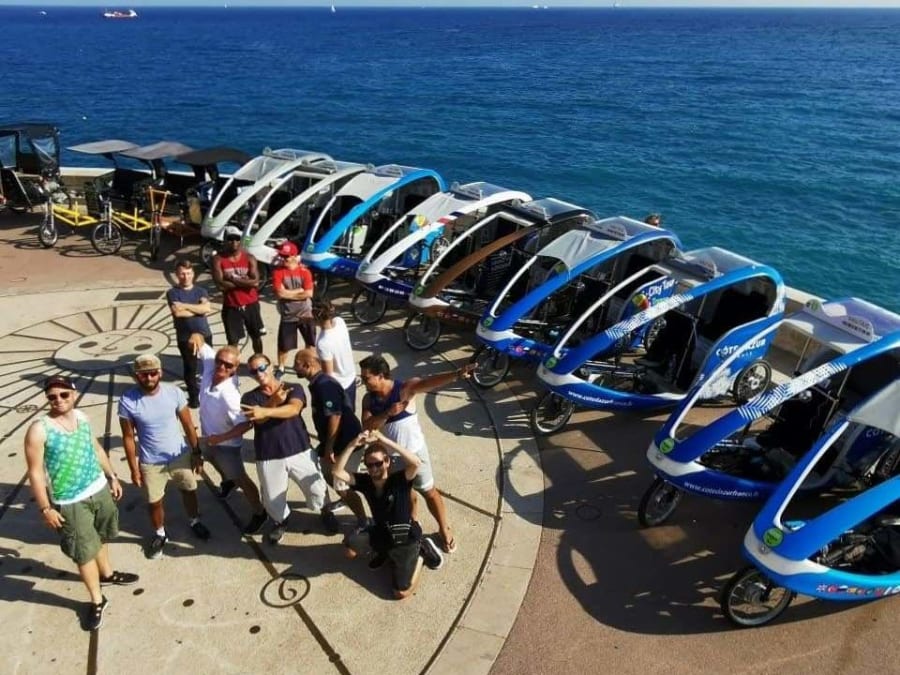 Team Building visite guidée de Nice en vélo taxi