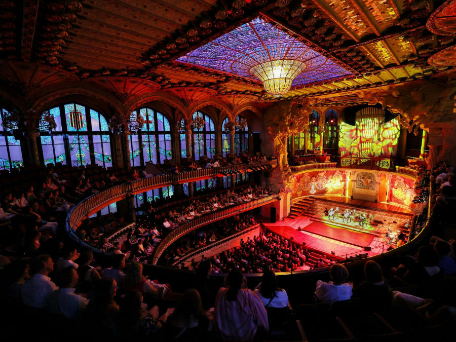 Barcelone : Trio de guitares et spectacle de flamenco au Palau 