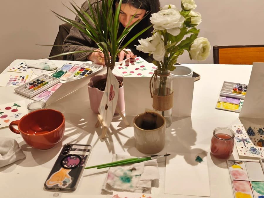Watercolor workshop in Lyon 3rd district