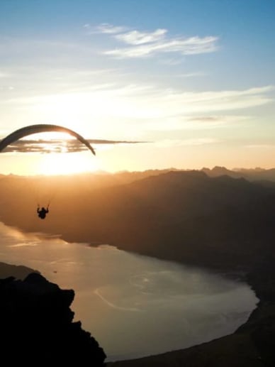 coucher/lever de soleil annecy parapente