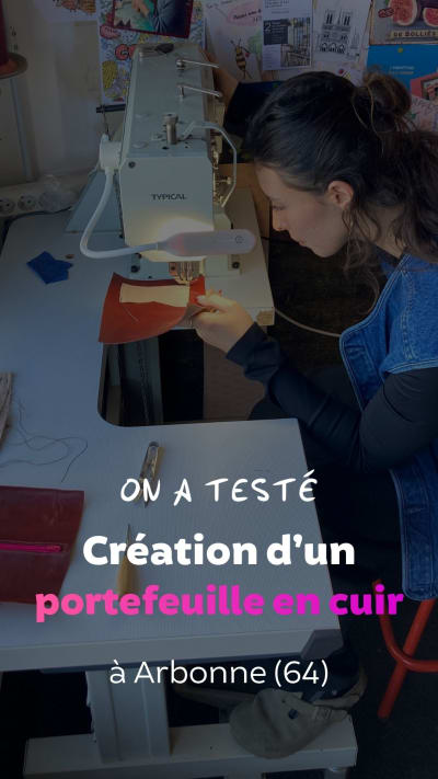 Leather wallet workshop in Arbonne (64)