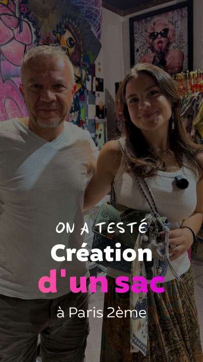 Oficina de criação de uma mala personalizada no 2.º arrondissement de Paris