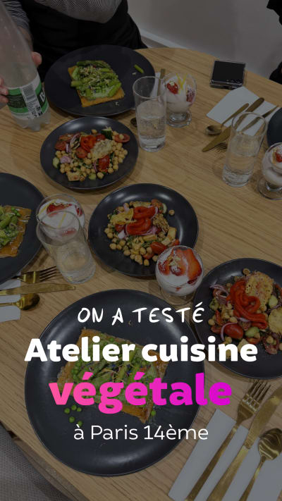 Workshop de culinária vegetariana no 14.º arrondissement de Paris