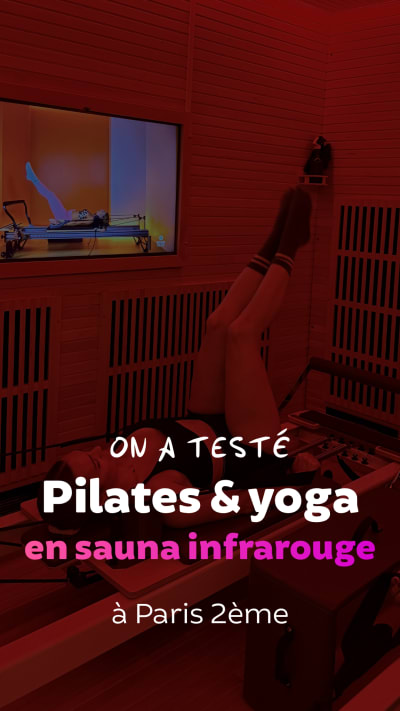 Sesión de pilates/yoga en una sauna de infrarrojos en el barrio de Sentier, en París