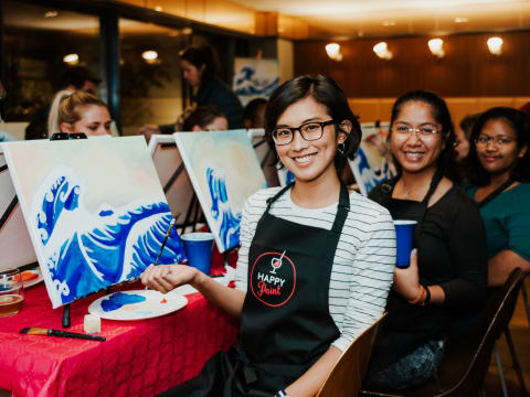 Atelier EVJF Apéro Peinture avec un Artiste à  Lyon (69)