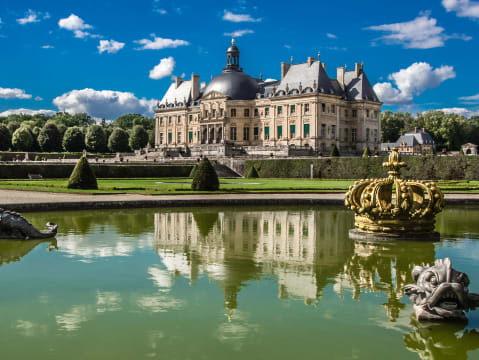 Balade en voiture de collection au Château Vaux-le-Vicomte