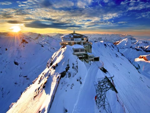 Vol en Hélicoptère au-dessus du Mont-Blanc depuis Les Arcs 1950