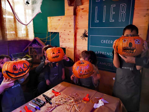 Atelier enfant citrouille Halloween chez Truffaut Mauguio (34)