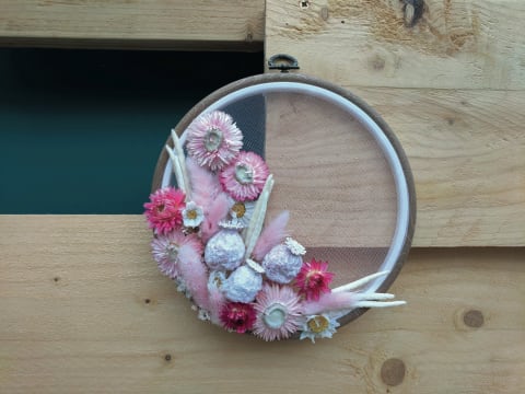 Atelier canevas de fleurs séchées Truffaut Rennes