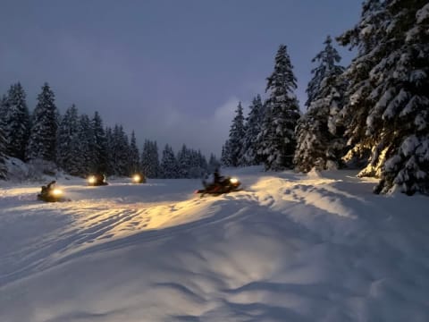 Randonnée nocturne en motoneige à  Chamrousse (38)