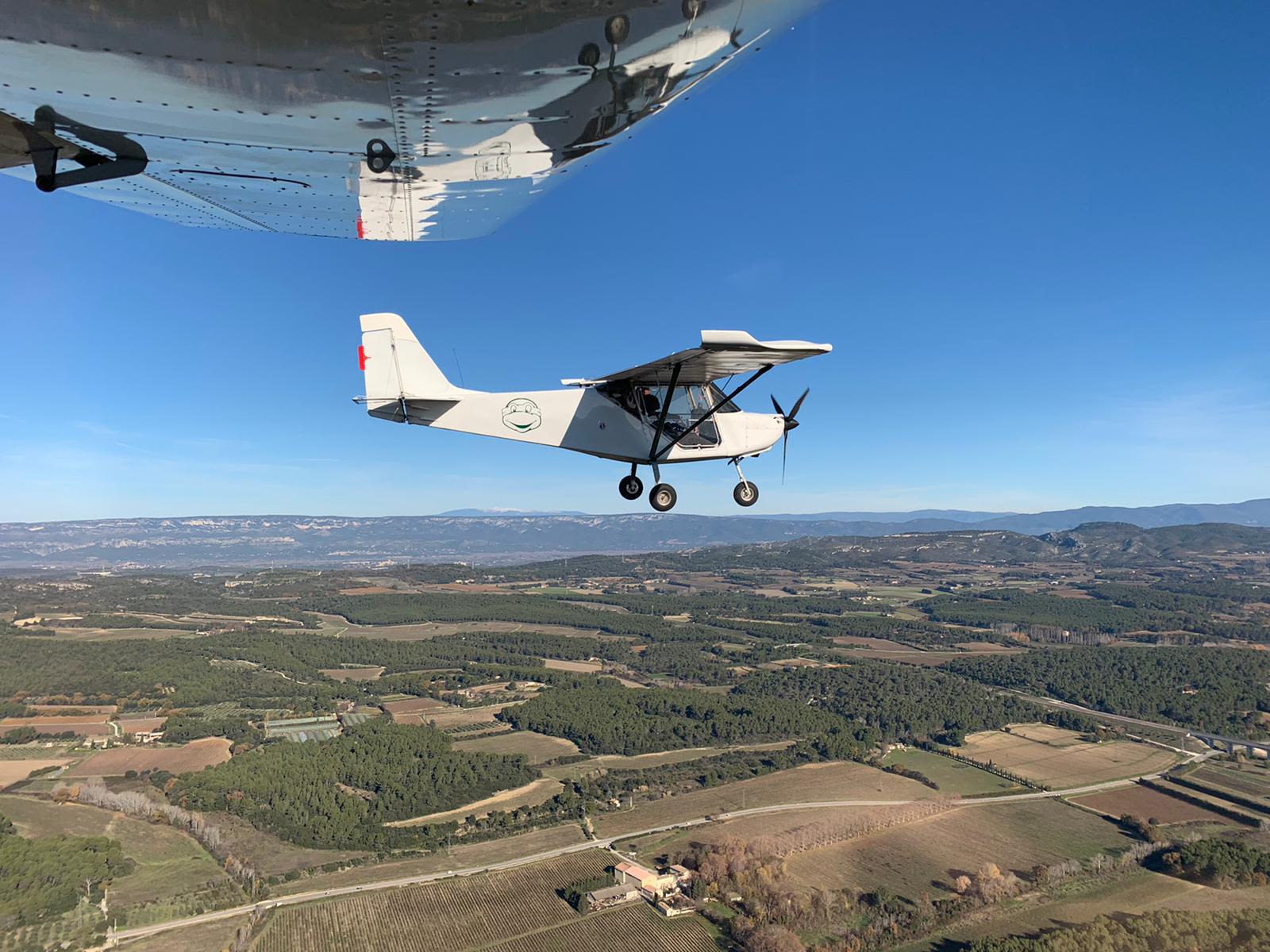Survol de la Provence en ULM près d'Aix