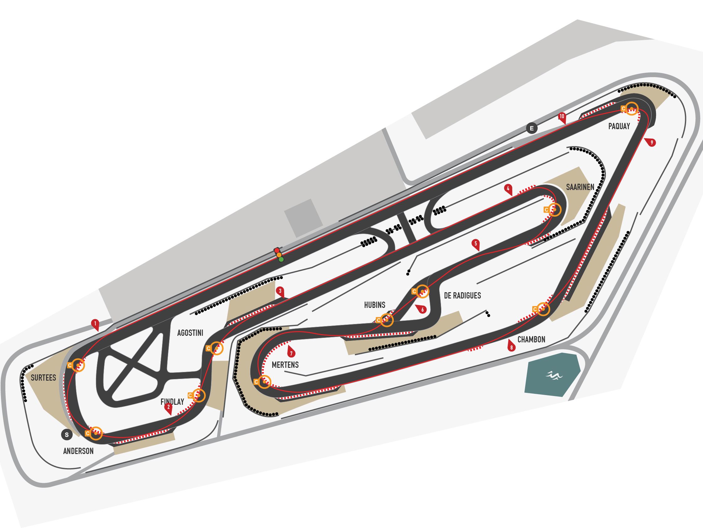 Tracé du circuit de Mettet