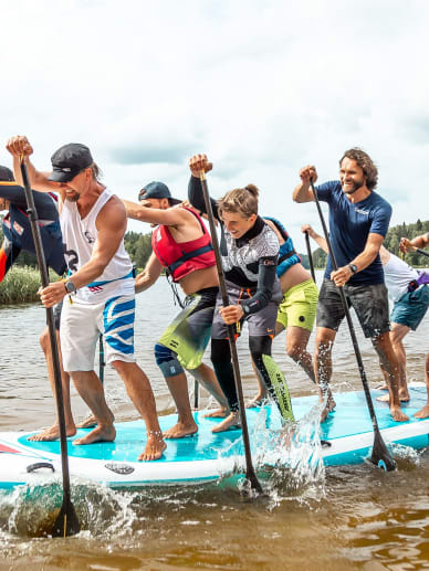 etre à plusieurs sur un paddle