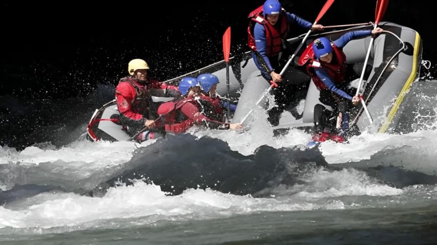 Quels sont les niveaux de difficulté des parcours en rafting ?
