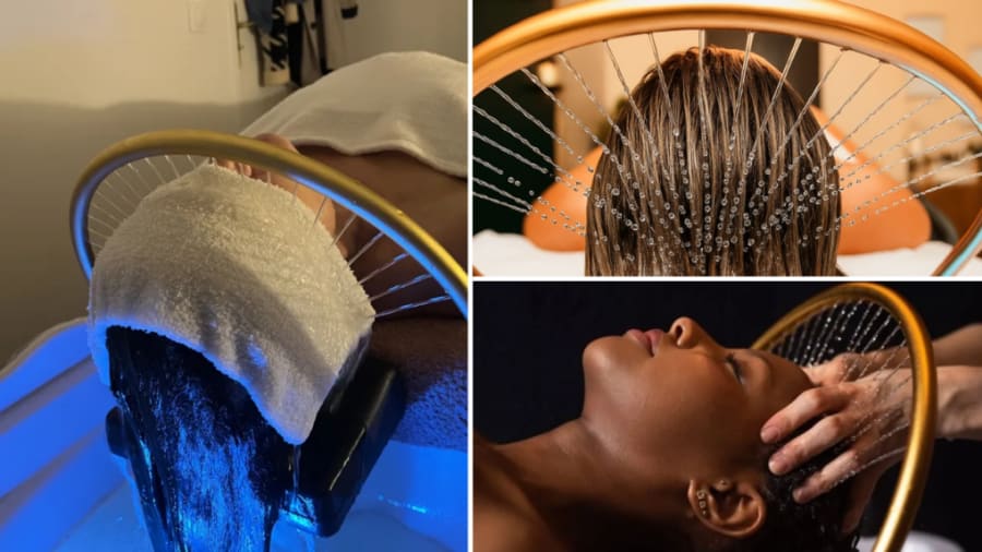 Un head spa relaxant