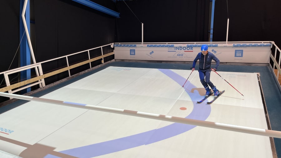 Simulateur de piste de ski indoor
