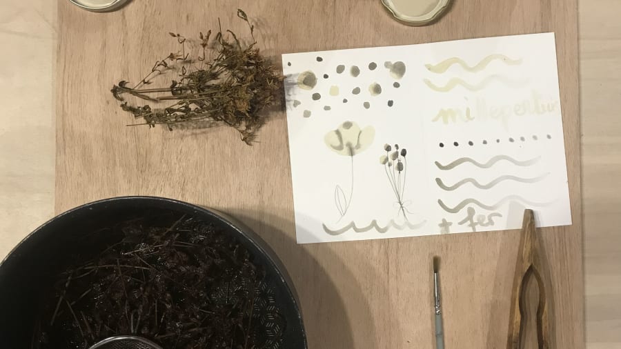 Atelier encres végétales et papeterie