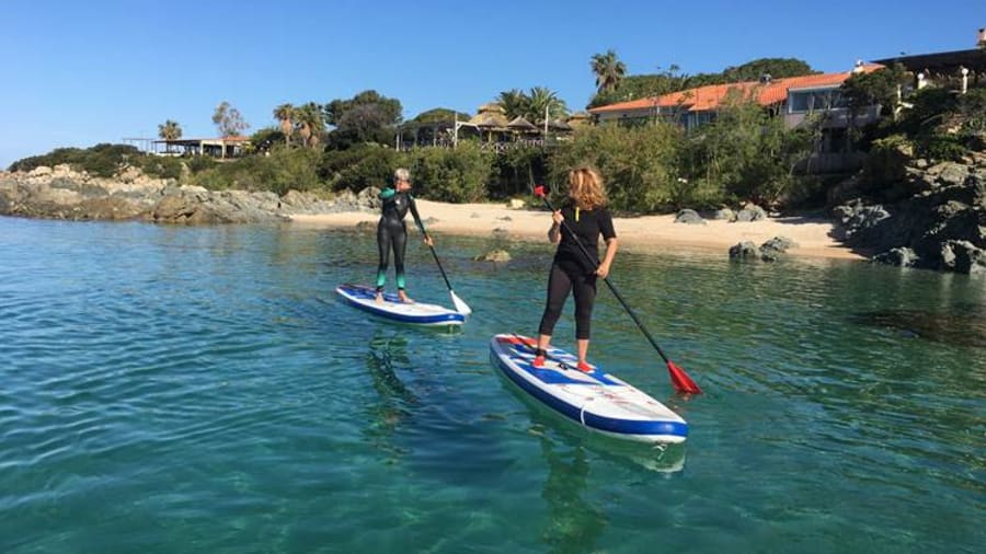 Réveil musculaire en paddle à Abbartello en Corse