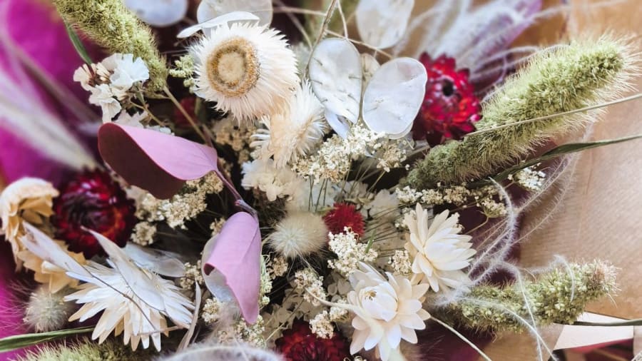 Atelier création d'un bouquet en fleurs séchées