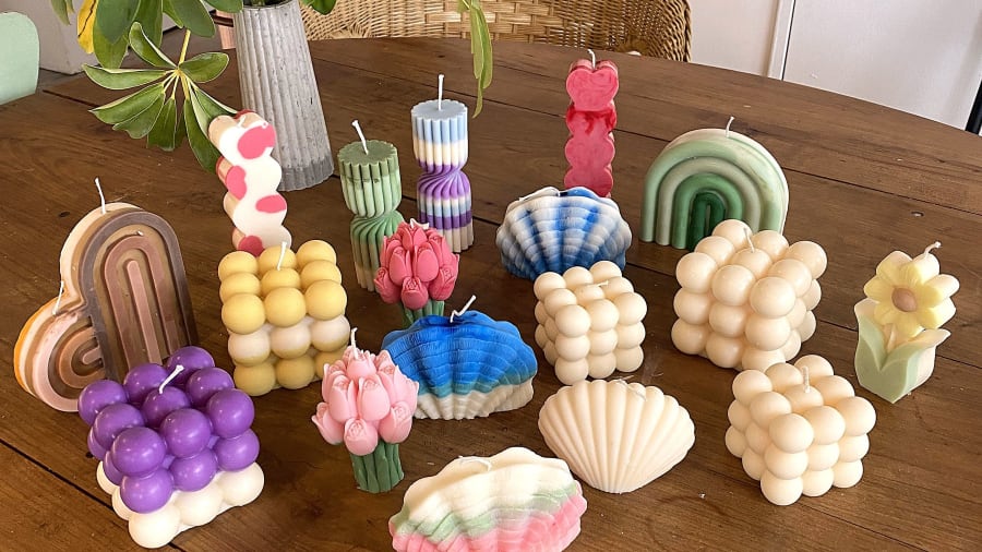 Un atelier création de bougies parfumées