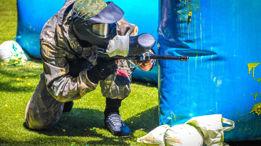 Une partie de paintball à Vizille