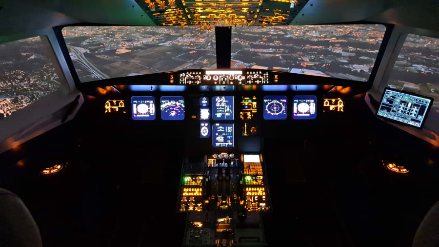 Un simulateur de vol A320 au Castellet