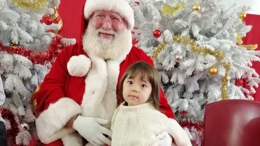 Une séance photo mémorable avec le Père Noël