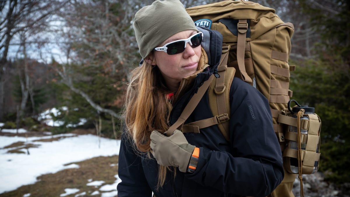 femme equipée pour le grand froid