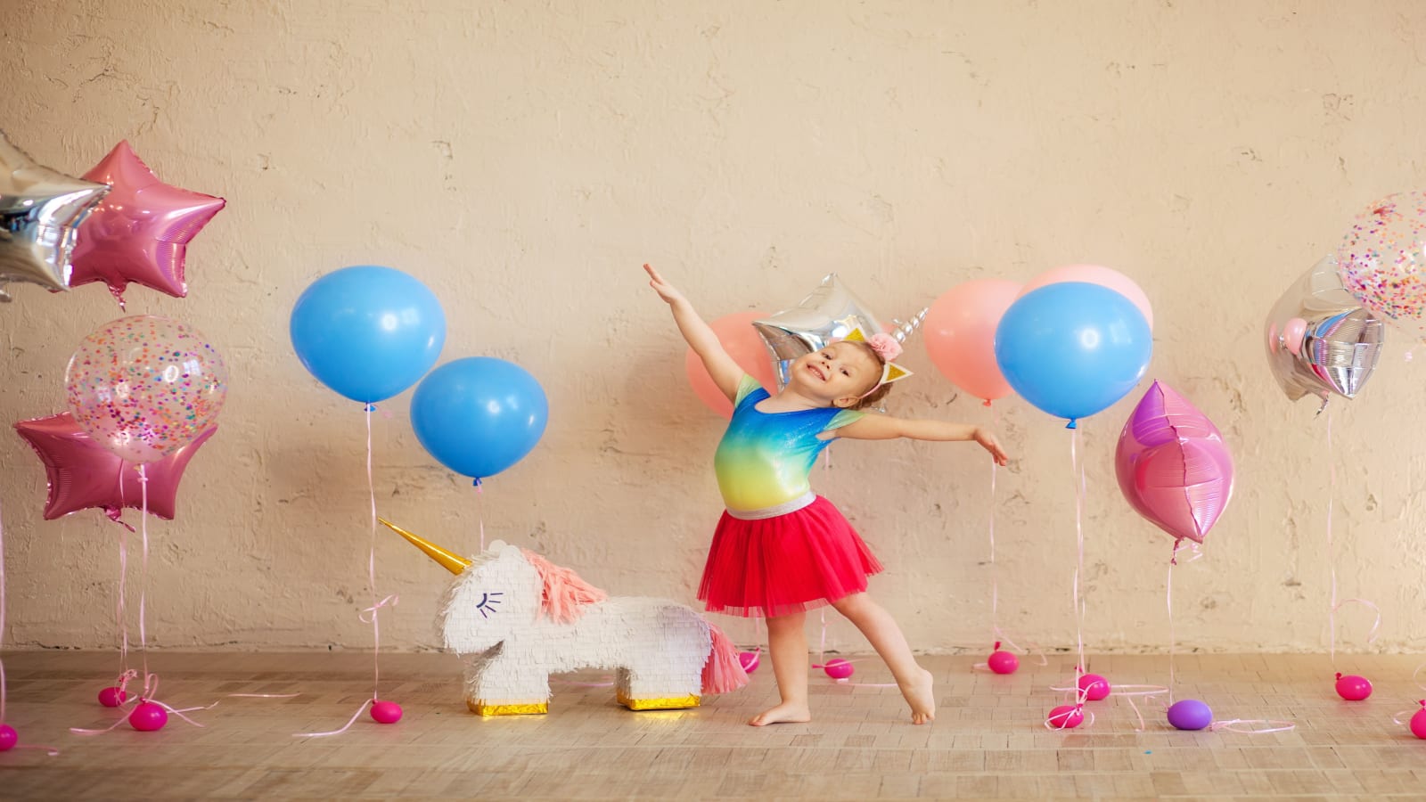 Décoration de gâteau en forme de licorne pour filles, ballon arc