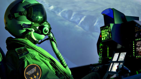 pilote dans un simulateur