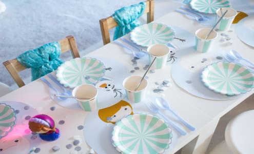 table de goûter décorée