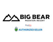 This image features the logo of Big Bear Mountain Resort, with the silhouette of two mountain peaks in black above the bold words "BIG BEAR" in capital letters. Beneath "BIG BEAR" is the smaller text "MOUNTAIN RESORT," also in capital letters. To the bottom right, there's a circular emblem indicating that the seller is an "AUTHORIZED SELLER," with the logo of FunEx prominently displayed inside the circle. The entire image conveys a business relationship where FunEx is a recognized retailer for Big Bear Mountain Resort offerings. Maximize your savings on your next adventure with the lowest prices on tickets, exclusively available through FunEx.com.