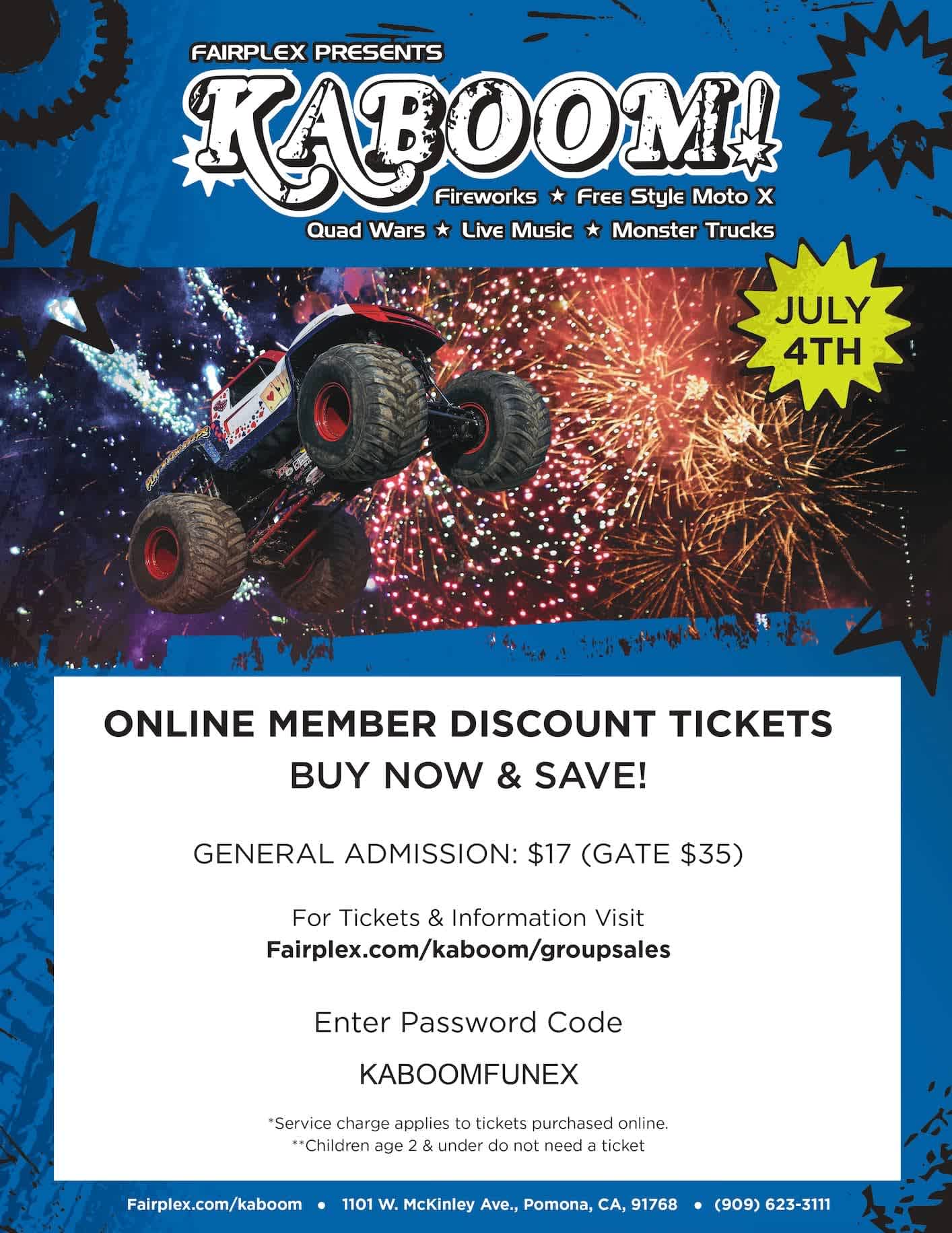 KABOOM! at LA County Discounted Tickets FunEx