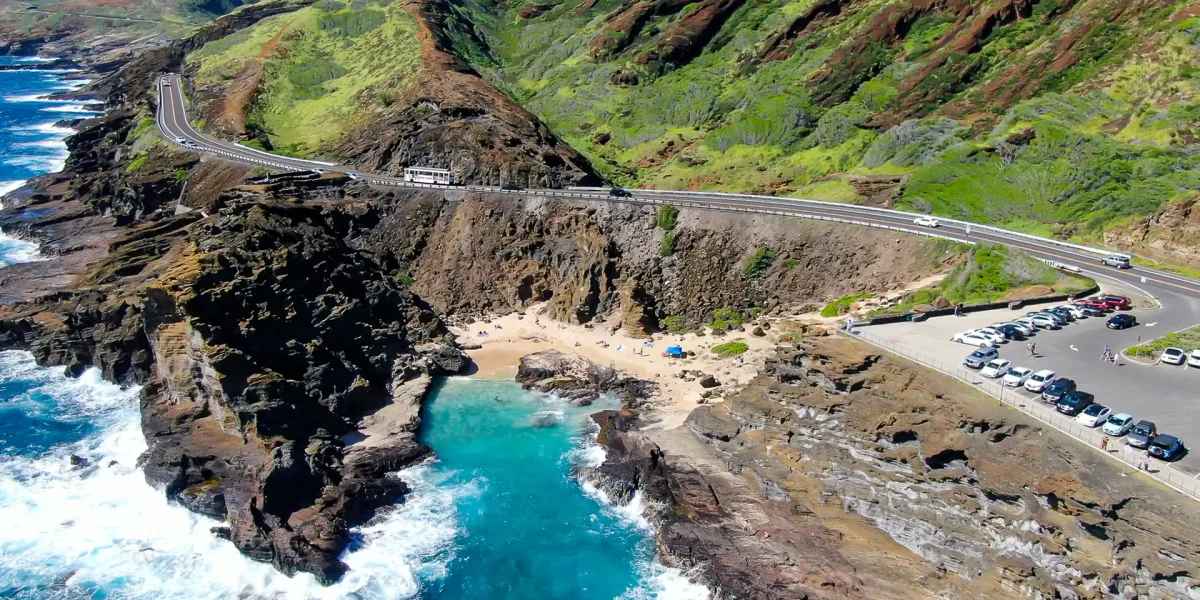 Coastline & Diamond Head (Blue Line)