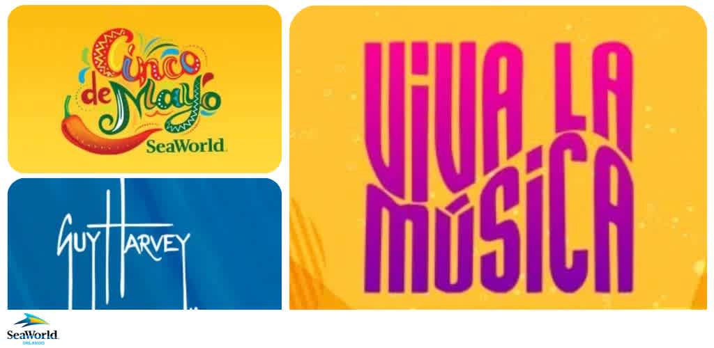 A collage with Cinco de Mayo and Viva la Música logos, including a Guy Harvey signature.