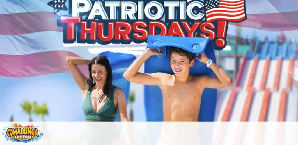 Guests enjoying Patriotic Thursdays at Cowabunga Canyon