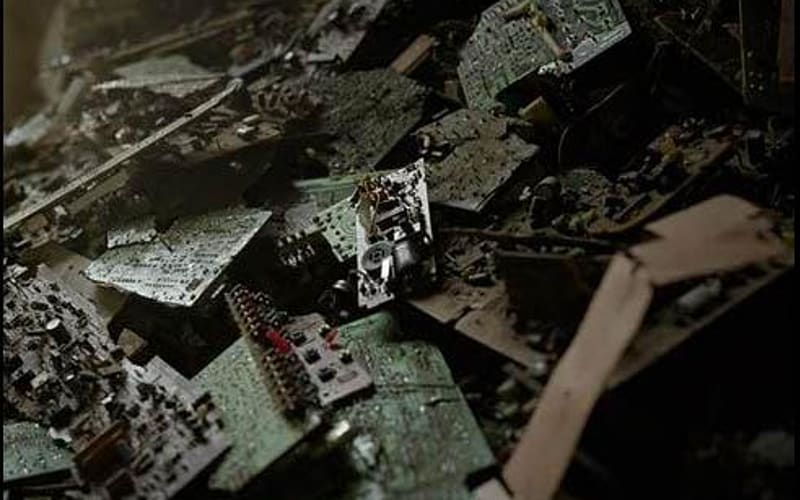 afval van computers en schermen in Pakistan